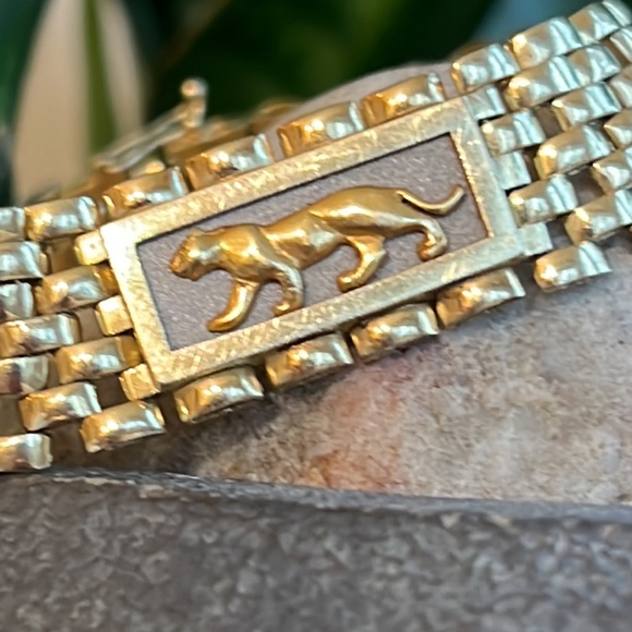 14 karat gold panther bracelet - Picture 4 of 8